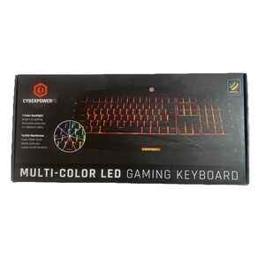 CyberPowerPC multi-color led gaming keyboard wired USB-open Box